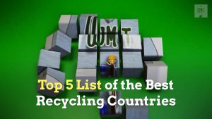 Image showing introductory slide to our best recycling countries article and the List of Recycling Countries 2018.