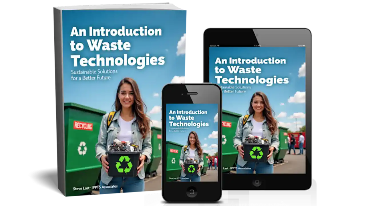 Waste Technologies eBook shown on multiple devices.